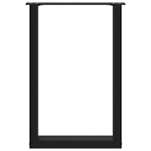 Nohy k jídelnímu stolu ve tvaru U, 2 ks, černé, 50 x (72-73) cm, ocel - obrázek 5