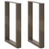 vidaXL s&ouml;&ouml;gilaua jalad U-kujulised 2 tk, naturaalne teras, 50 x (72&ndash;73) cm, teras