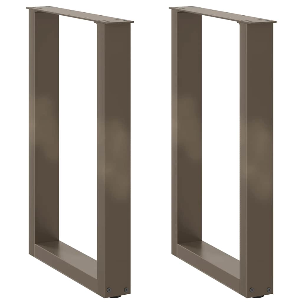 vidaXL Nohy k jídelnímu stolu ve tvaru U, 2 ks, přírodní ocel, 50 x (72-73) cm, ocel