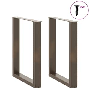 Nohy k jídelnímu stolu ve tvaru U, 2 ks, přírodní ocel, 60 x (72-73) cm, ocel - obrázek 3