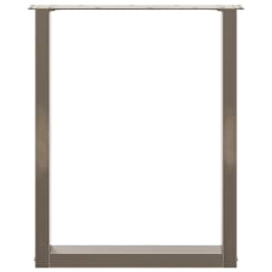 Nohy k jídelnímu stolu ve tvaru U, 2 ks, přírodní ocel, 60 x (72-73) cm, ocel - obrázek 5
