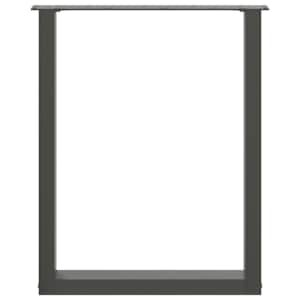 Nohy k jídelnímu stolu ve tvaru U, 2 ks, černé, 70 x (72-73) cm, ocel - obrázek 5