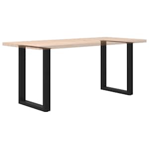 Nohy k jídelnímu stolu ve tvaru U, 2 ks, černé, 70 x (72-73) cm, ocel - obrázek 8