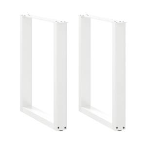 Nohy k jídelnímu stolu ve tvaru U, 2 ks, bílé, 70 x (72-73) cm, ocel - obrázek 1