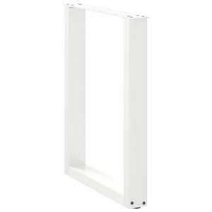 Nohy k jídelnímu stolu ve tvaru U, 2 ks, bílé, 70 x (72-73) cm, ocel - obrázek 4