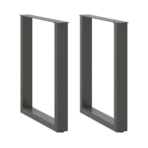 Nohy k jídelnímu stolu ve tvaru U, 2 ks, antracitové, 70 x (72-73) cm, ocel - obrázek 1