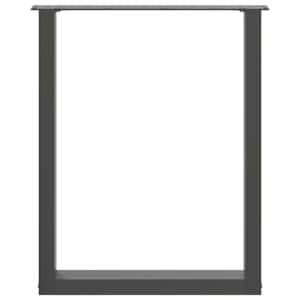 Nohy k jídelnímu stolu ve tvaru U, 2 ks, antracitové, 70 x (72-73) cm, ocel - obrázek 5