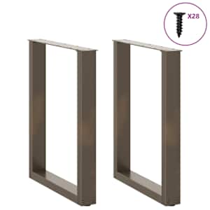 Nohy k jídelnímu stolu ve tvaru U, 2 ks, přírodní ocel, 70 x (72-73) cm, ocel - obrázek 3