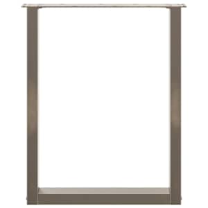 Nohy k jídelnímu stolu ve tvaru U, 2 ks, přírodní ocel, 70 x (72-73) cm, ocel - obrázek 5