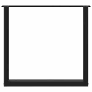 Nohy k jídelnímu stolu ve tvaru U, 2 ks, černé, 80 x (72-73) cm, ocel - obrázek 5