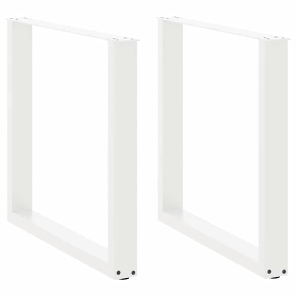 vidaXL s&ouml;&ouml;gilaua jalad U-kujulised, 2 tk, valged, 80 x (72&ndash;73) cm, teras