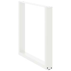 Nohy k jídelnímu stolu ve tvaru U, 2 ks, bílé, 80 x (72-73) cm, ocel - obrázek 4
