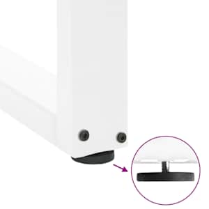 Nohy k jídelnímu stolu ve tvaru U, 2 ks, bílé, 80 x (72-73) cm, ocel - obrázek 9