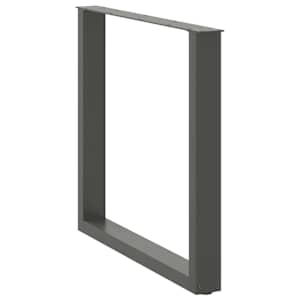 Nohy k jídelnímu stolu ve tvaru U, 2 ks, antracitové, 80 x (72-73) cm, ocel - obrázek 4
