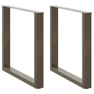 Nohy k jídelnímu stolu ve tvaru U, 2 ks, přírodní ocel, 80 x (72-73) cm, ocel - obrázek 1