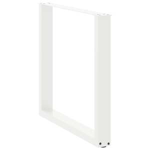 Nohy k jídelnímu stolu ve tvaru U, 2 ks, bílé, 90 x (72-73) cm, ocel - obrázek 4