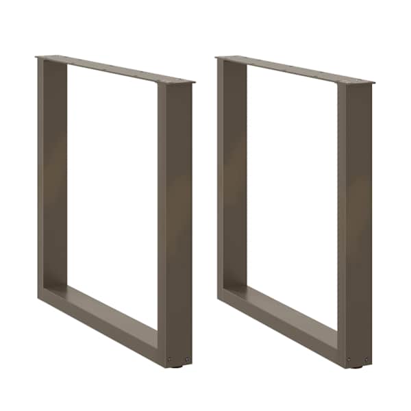 vidaXL s&ouml;&ouml;gilaua jalad U-kujulised 2 tk, naturaalne teras, 90 x (72&ndash;73) cm, teras