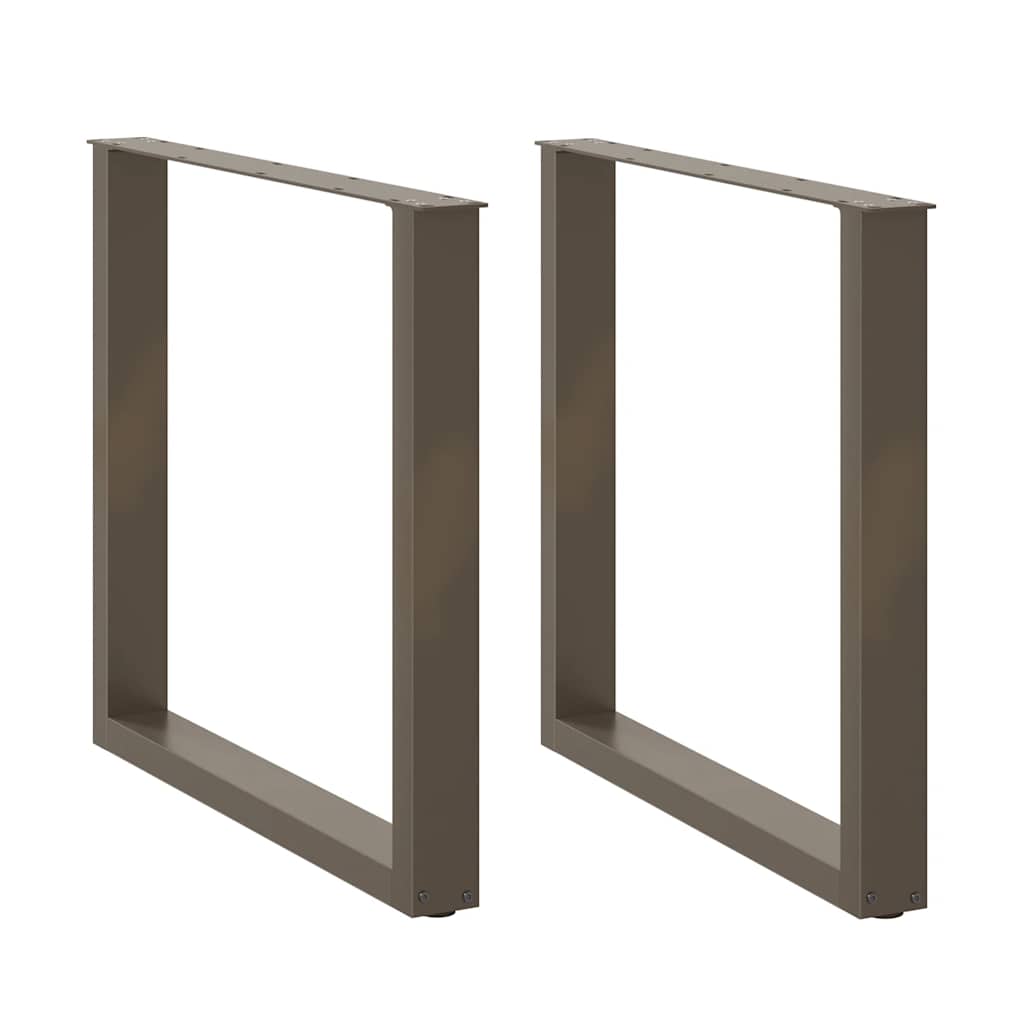 vidaXL Nohy k jídelnímu stolu ve tvaru U, 2 ks, přírodní ocel, 90 x (72-73) cm, ocel