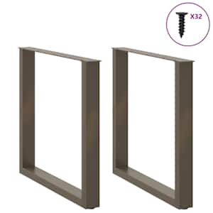 Nohy k jídelnímu stolu ve tvaru U, 2 ks, přírodní ocel, 90 x (72-73) cm, ocel - obrázek 3
