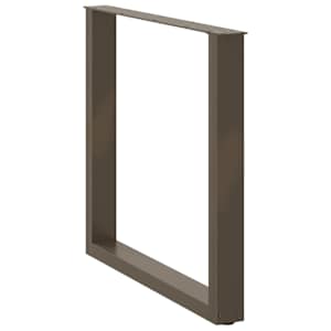 Nohy k jídelnímu stolu ve tvaru U, 2 ks, přírodní ocel, 90 x (72-73) cm, ocel - obrázek 4