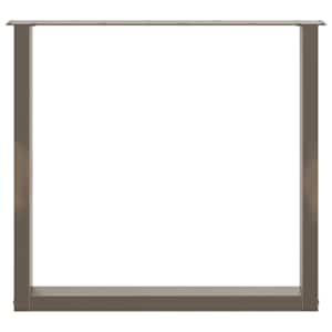 Nohy k jídelnímu stolu ve tvaru U, 2 ks, přírodní ocel, 90 x (72-73) cm, ocel - obrázek 5