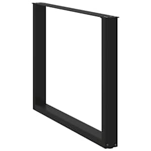 Nohy k jídelnímu stolu ve tvaru U, 2 ks, černé, 100 x (72-73) cm, ocel - obrázek 4