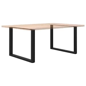 Nohy k jídelnímu stolu ve tvaru U, 2 ks, černé, 100 x (72-73) cm, ocel - obrázek 8