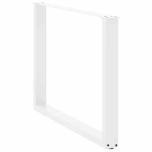 Nohy k jídelnímu stolu ve tvaru U, 2 ks, bílé, 100 x (72-73) cm, ocel - obrázek 4