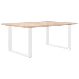 Nohy k jídelnímu stolu ve tvaru U, 2 ks, bílé, 100 x (72-73) cm, ocel - obrázek 8