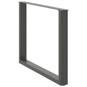 Nohy k jídelnímu stolu ve tvaru U 2 ks antracitové 100 x (72-73) cm ocelové - obrázek 4