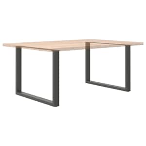 Nohy k jídelnímu stolu ve tvaru U 2 ks antracitové 100 x (72-73) cm ocelové - obrázek 8