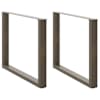 vidaXL s&ouml;&ouml;gilaua jalad U-kujulised 2 tk, naturaalne teras, 100 x (72&ndash;73) cm, teras