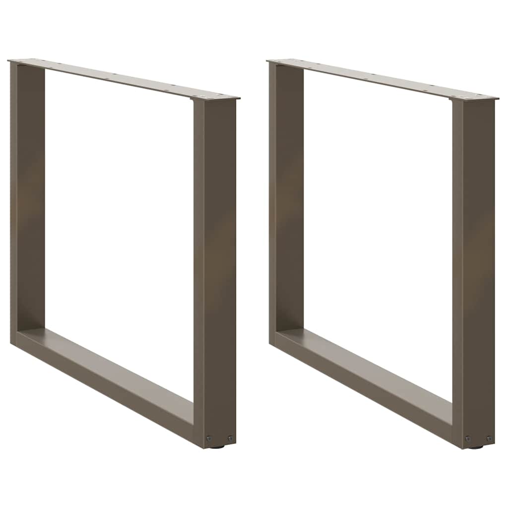 vidaXL Nohy k jídelnímu stolu ve tvaru U, 2 ks, přírodní ocel, 100 x (72-73) cm, ocel