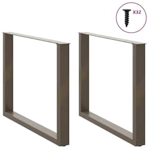 Nohy k jídelnímu stolu ve tvaru U, 2 ks, přírodní ocel, 100 x (72-73) cm, ocel - obrázek 3