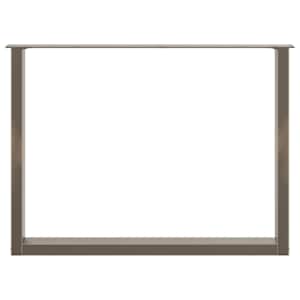 Nohy k jídelnímu stolu ve tvaru U, 2 ks, přírodní ocel, 100 x (72-73) cm, ocel - obrázek 5