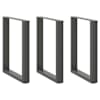 vidaXL s&ouml;&ouml;gilaua jalad, U-kujulised, 3 tk, antratsiithall, 70 x (72&ndash;73) cm, teras
