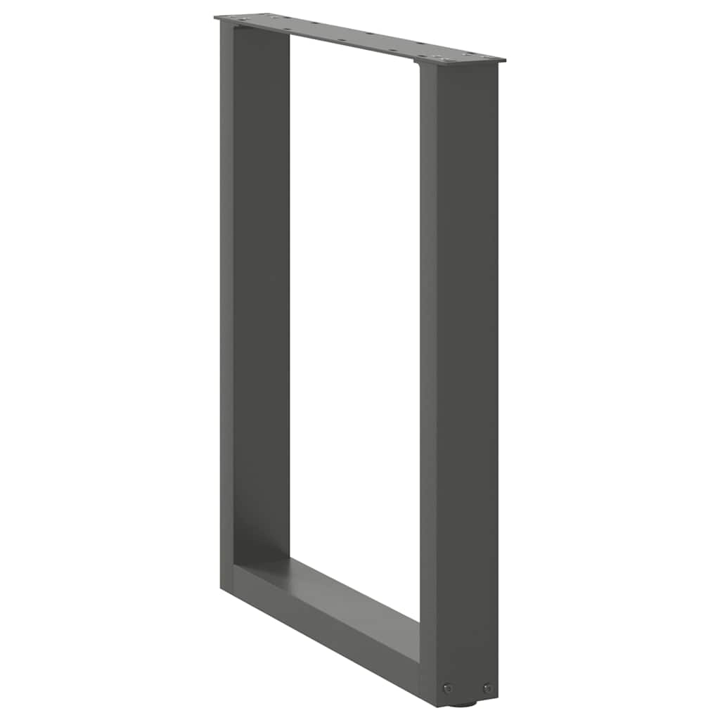 vidaXL Eettafelpoten 3 st U-vormig 70x(72-73) cm staal antraciet, foto 4