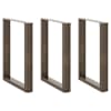 vidaXL s&ouml;&ouml;gilaua jalad U-kujulised, 3 tk, naturaalne teras, 70 x (72&ndash;73) cm, teras