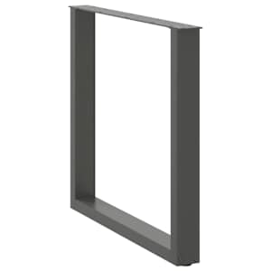 Nohy k jídelnímu stolu ve tvaru U, 3 ks, antracitové, 80 x (72-73) cm, ocel - obrázek 4