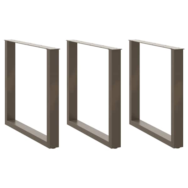 vidaXL s&ouml;&ouml;gilaua jalad U-kujulised, 3 tk, naturaalne teras, 80 x (72&ndash;73) cm, teras