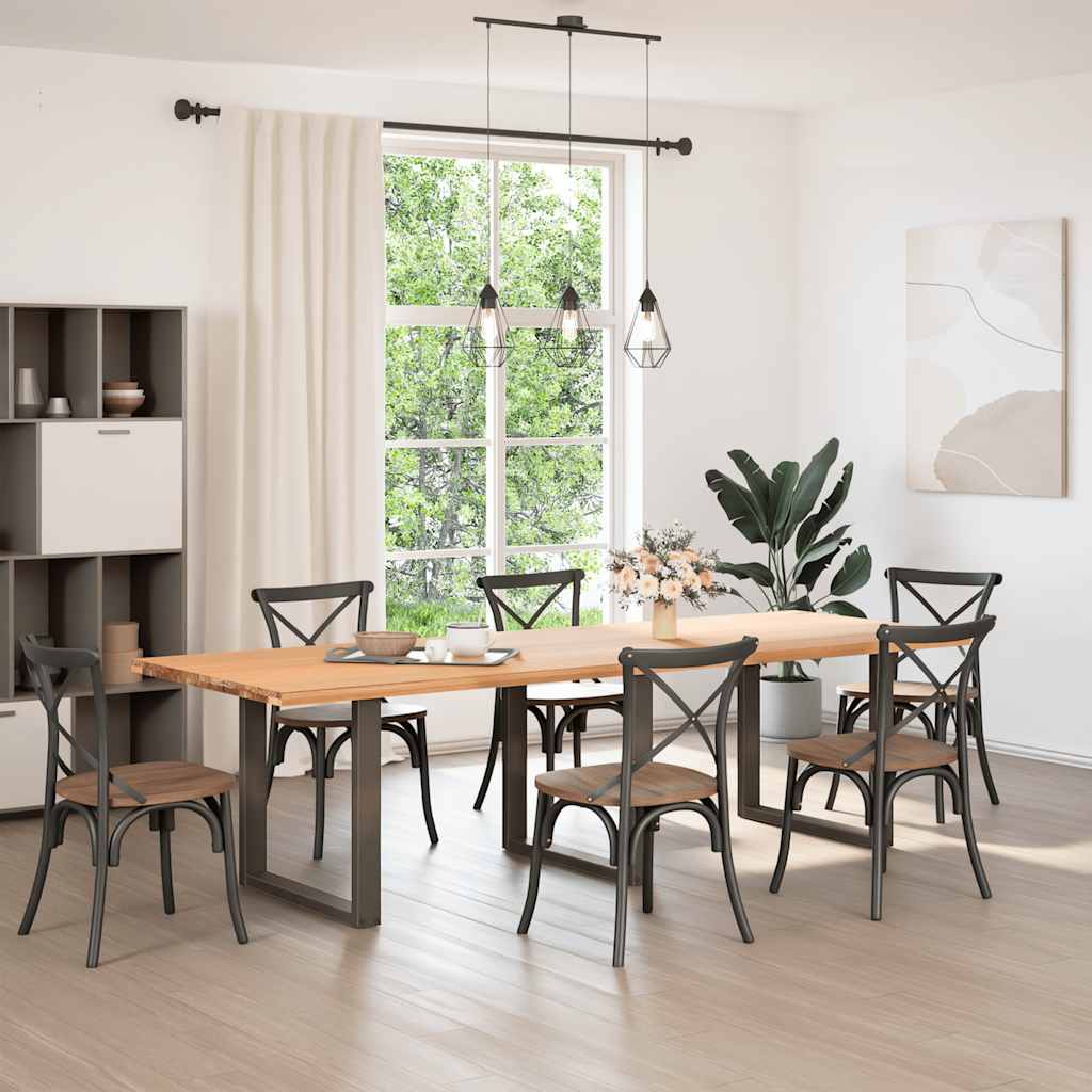 vidaXL Salontafelpoten 3 st U-vormig 80x(72-73) cm staal naturel afbeelding