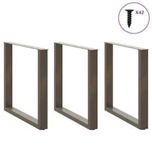 Nohy k jídelnímu stolu ve tvaru U, 3 ks, přírodní ocel, 80 x (72-73) cm, ocel - obrázek 3
