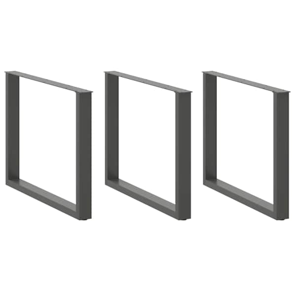 vidaXL s&ouml;&ouml;gilaua jalad U-kujulised 3 tk, antratsiithall, 100 x (72-73) cm, teras