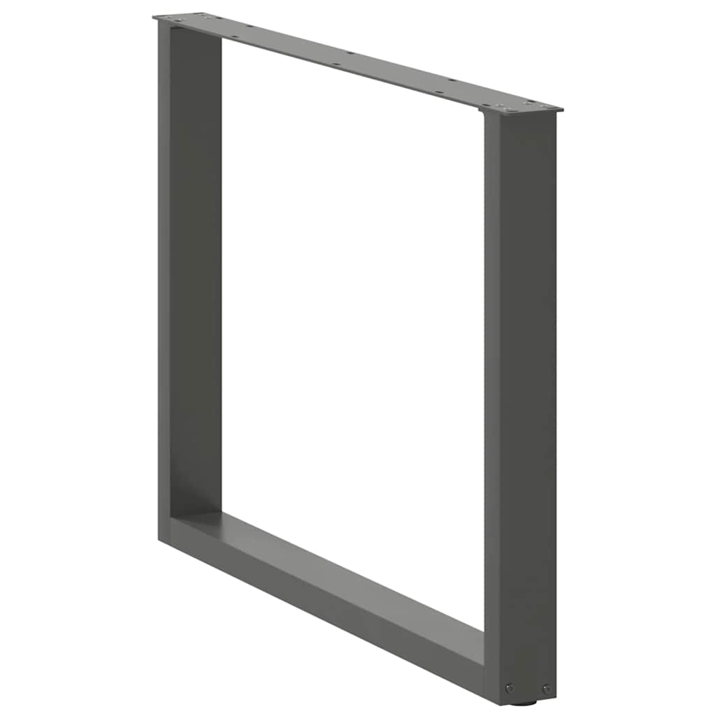 vidaXL Eettafelpoten 3 st U-vormig 100x(72-73) cm staal antraciet, foto 4