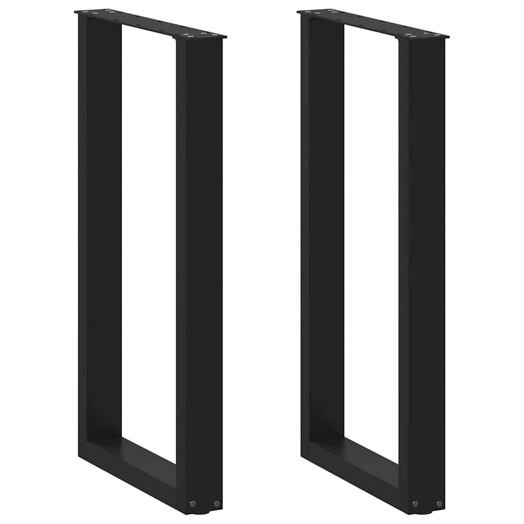 vidaXL Nohy barového stolu ve tvaru U, 2 ks, černé, 40 x (90-91) cm, ocel