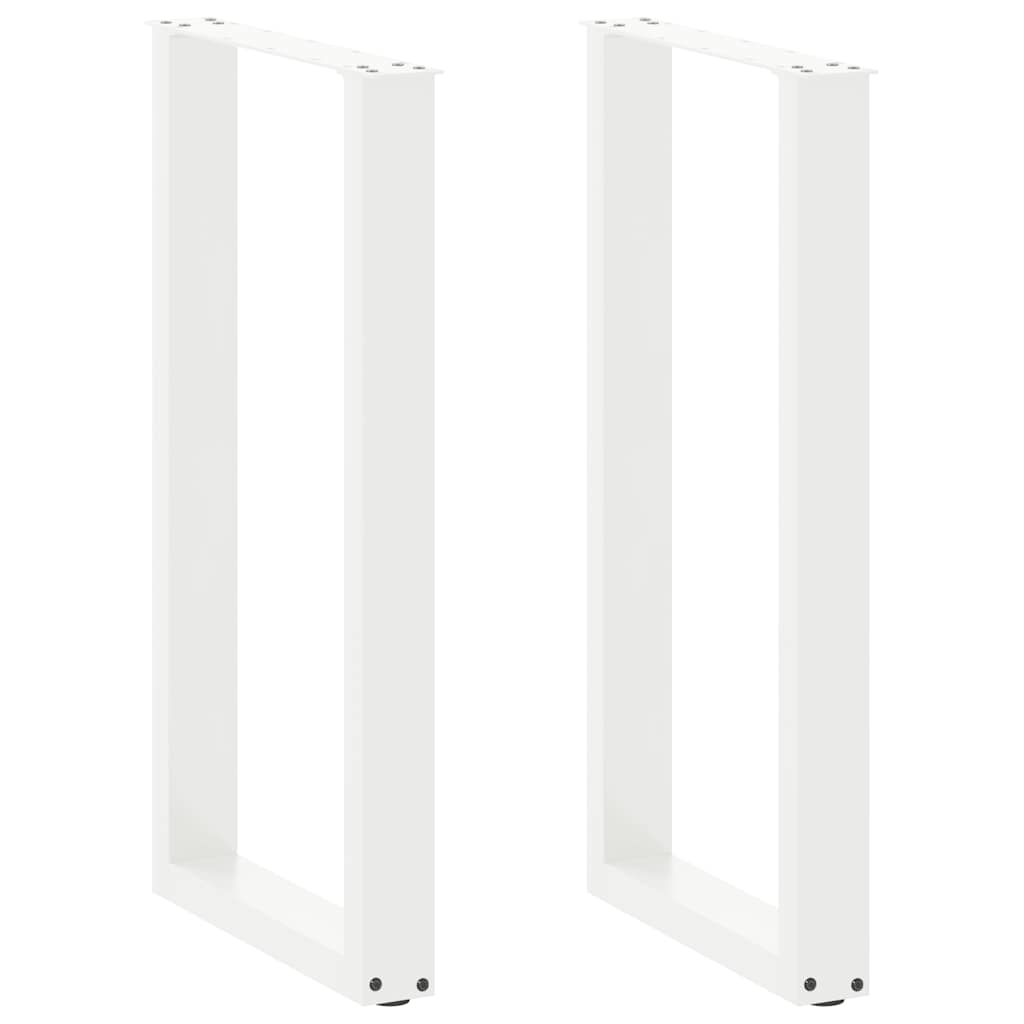 vidaXL Nohy barového stolu ve tvaru U, 2 ks, bílé, 40 x (90-91) cm, ocel