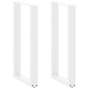 Noge za barsko mizo v obliki črke U, 2 kosa, bele barve, 40 x (90-91) cm, jeklo