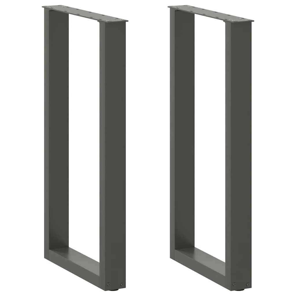 vidaXL Nohy barového stolu ve tvaru U 2 ks antracitové 40 x (90-91) cm ocelové