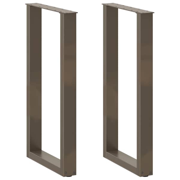 vidaXL baarilaua jalad U-kujulised 2 tk, naturaalne teras, 40 x (90&ndash;91) cm, teras