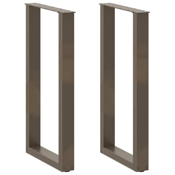 vidaXL baarilaua jalad U-kujulised 2 tk, naturaalne teras, 50 x (90&ndash;91) cm, teras